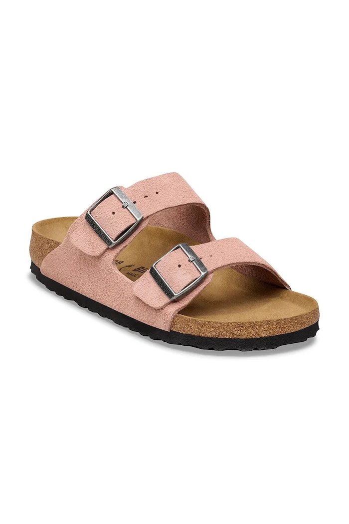 Birkenstock Arizona papuci pentru femei din piele întoarsă 1031651 roz SS26