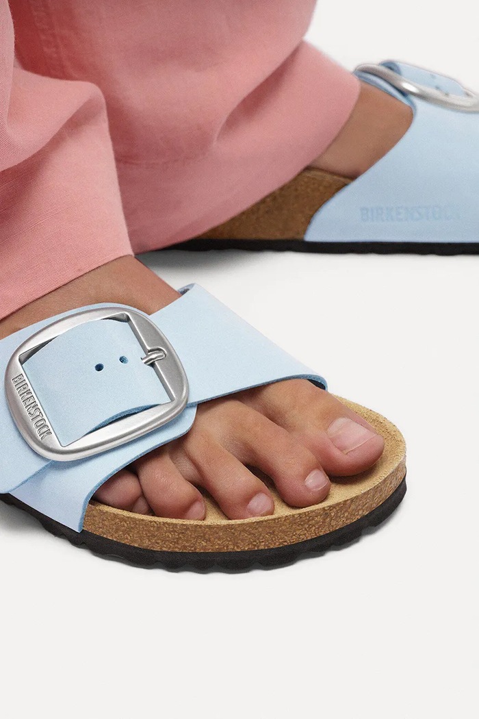 Birkenstock šľapky dámske kožené Madrid Big Buckle 1031798