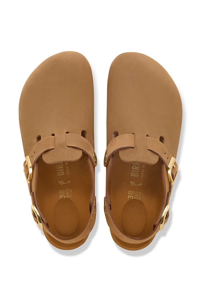 Birkenstock Tokio papuci mocasini pentru femei din piele 1031808 maro