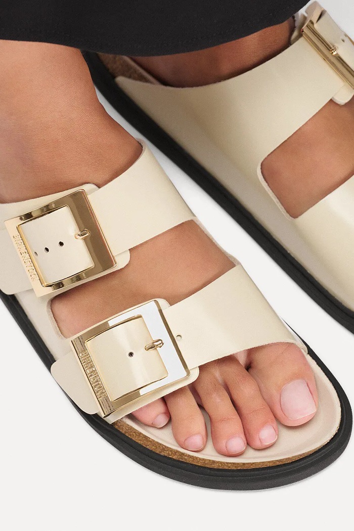 Birkenstock Arizona Droplet Buckle papuci cu toc plat pentru femei piele 1031809