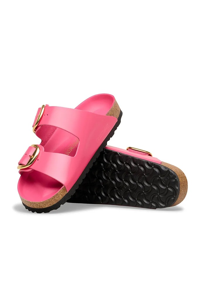 Birkenstock klapki damskie skórzane Arizona Big Buckle różowy 1031856.N