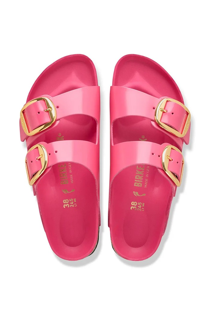 Birkenstock klapki damskie skórzane Arizona Big Buckle 1031856.N różowy