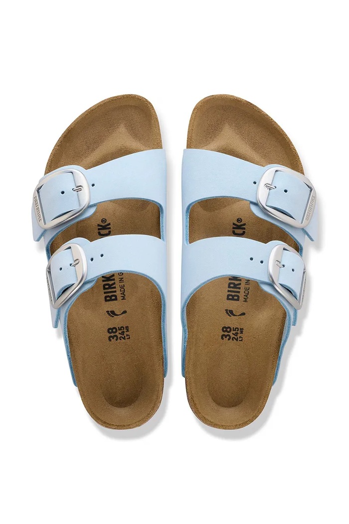 Birkenstock klapki damskie skórzane Arizona Big Buckle 1031860.N niebieski