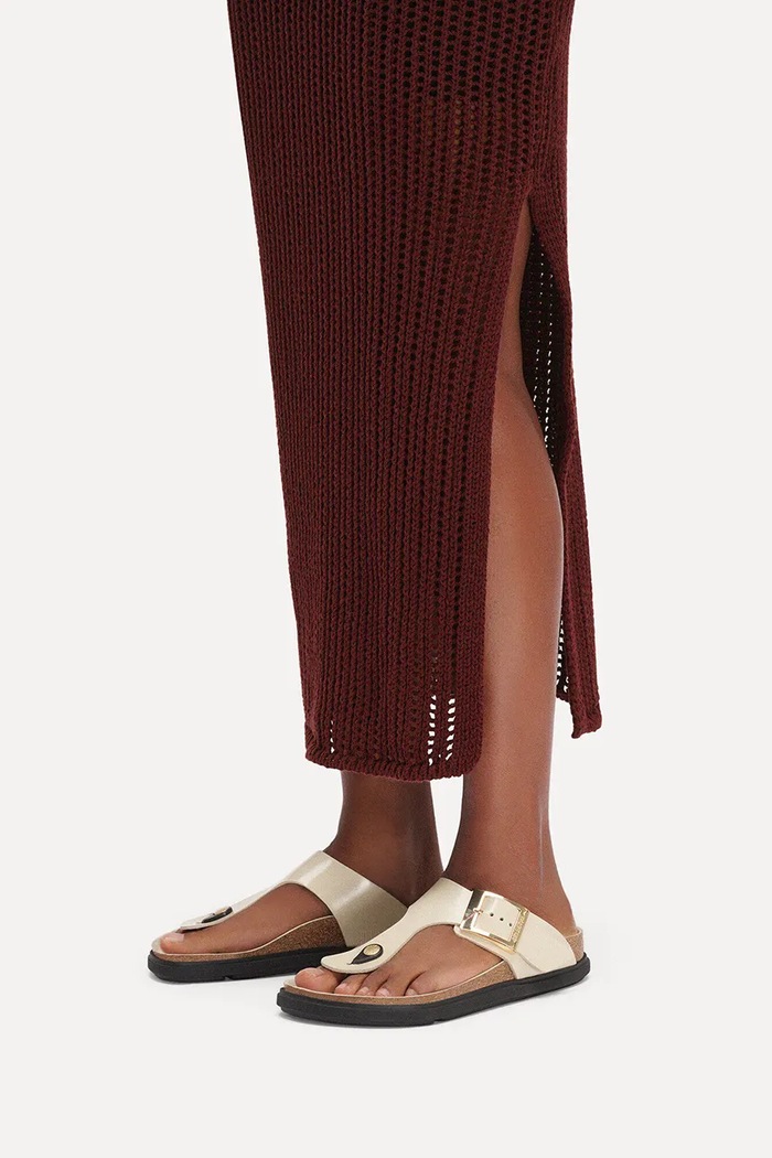 Birkenstock japonki skórzane Gizeh Droplet Buckle 1031861