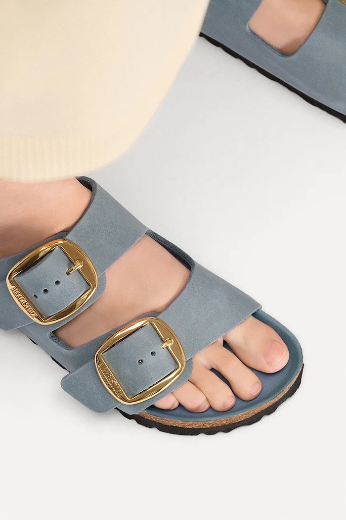 Birkenstock šľapky dámske nubukové Arizona Big Buckle 1032071
