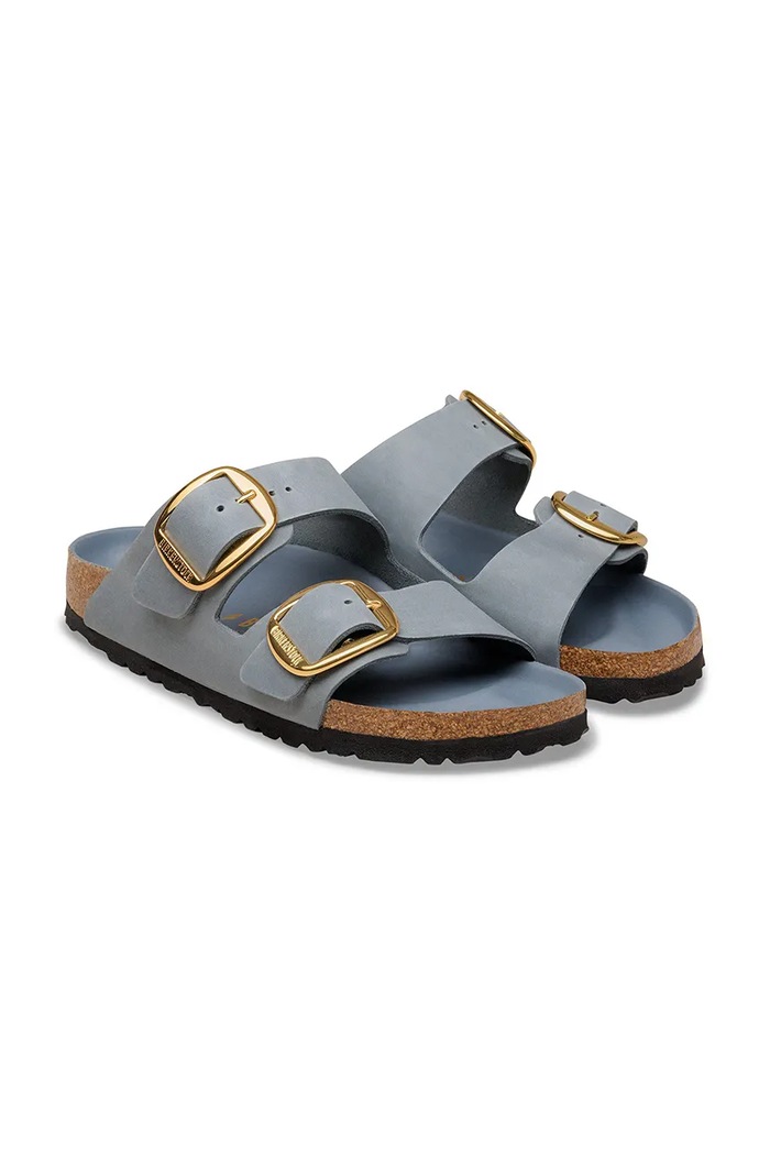 Obuv Birkenstock šľapky dámske nubukové Arizona Big Buckle 1032071 modrá
