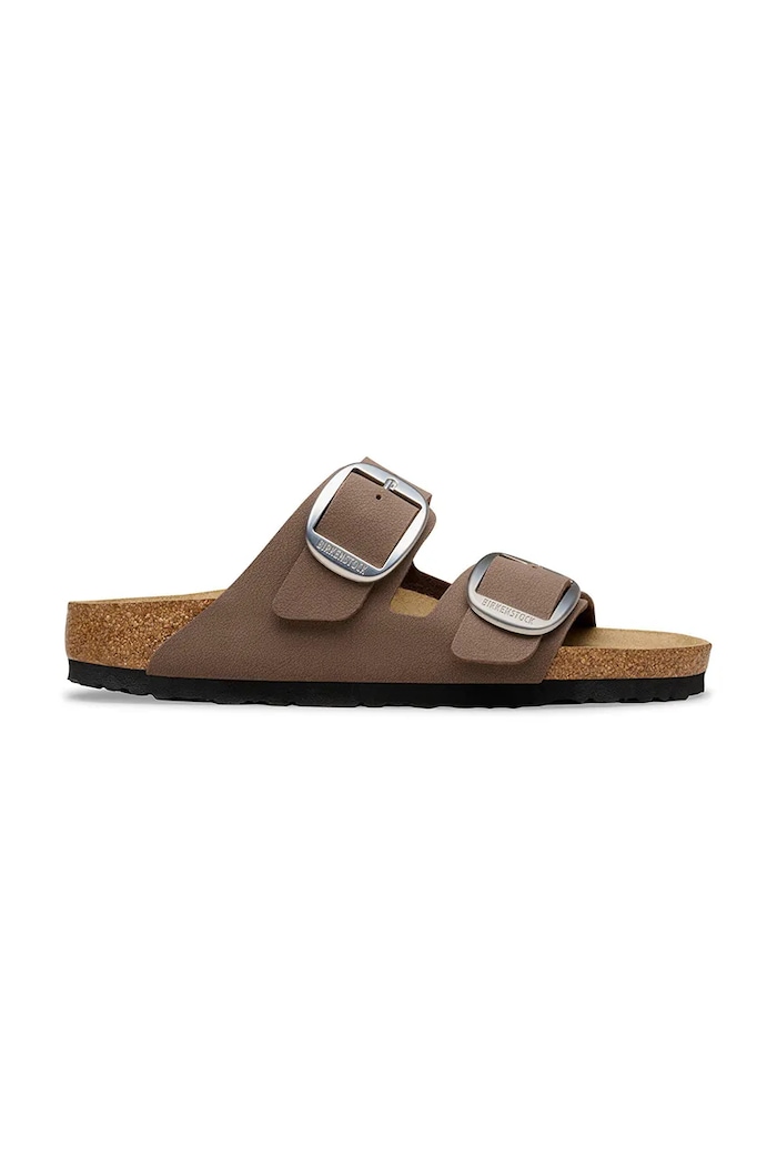 Birkenstock papuci Arizona Big Buckle imitatie de piele maro 1032081