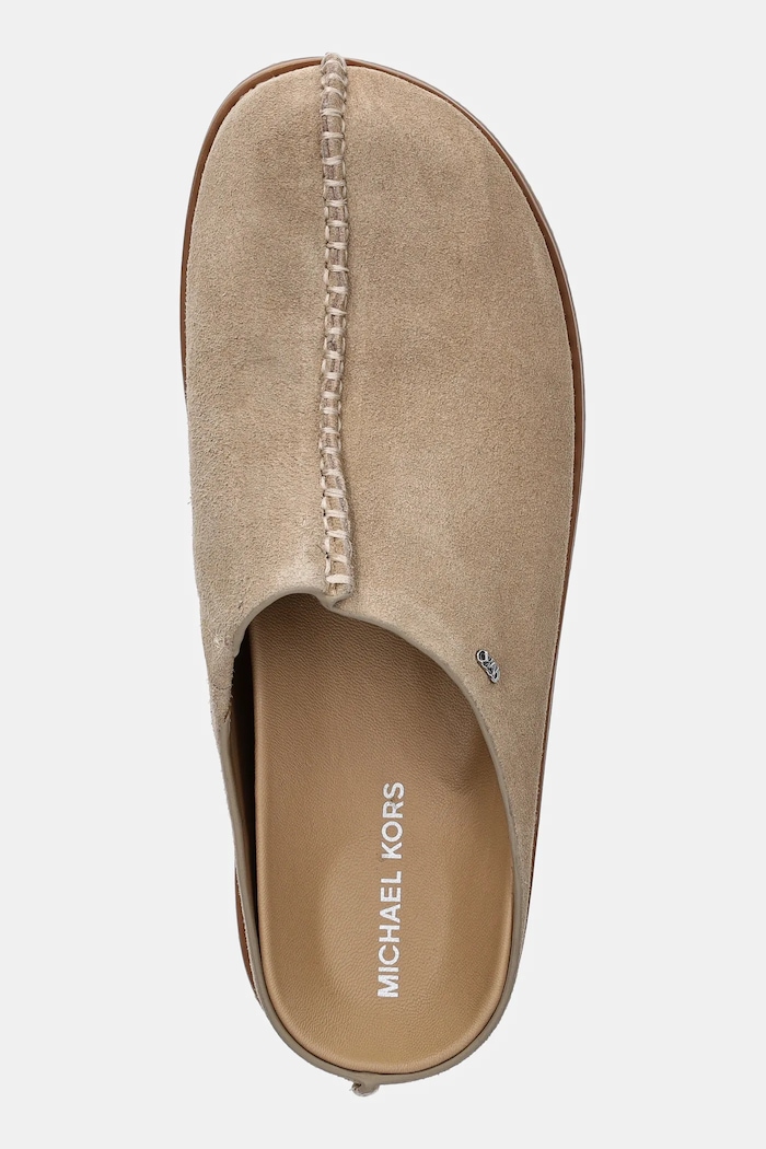 Παντόφλες σουέτ MICHAEL Michael Kors Hensley Mule μπεζ 40R6HLFP1S.156