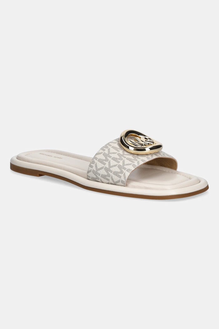 Чехли MICHAEL Michael Kors Milan Slide изкуствена кожа бежов 40F5MLFS1B.150