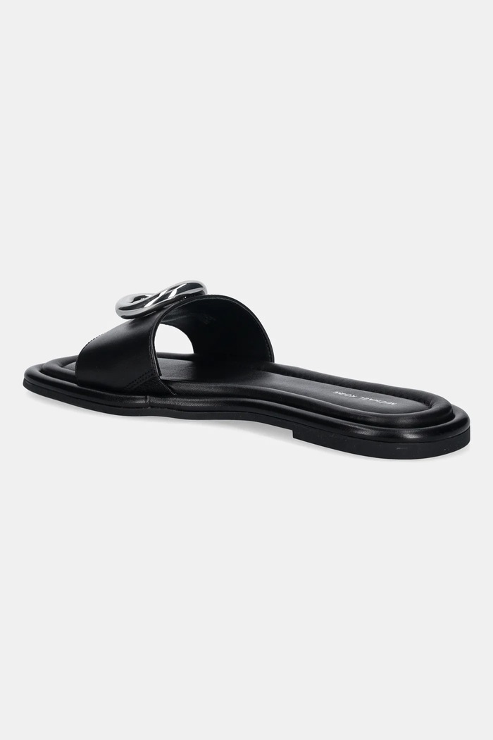 Παπούτσια Δερμάτινες παντόφλες MICHAEL Michael Kors Milan Slide 40R6MLFS1L.001 μαύρο