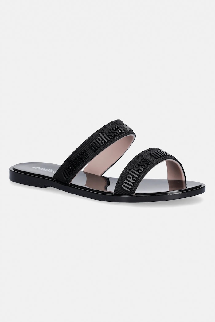 Παντόφλες Melissa MELISSA M LOVER DUO SLIDE AD φλατ μαύρο M.38016.BT050