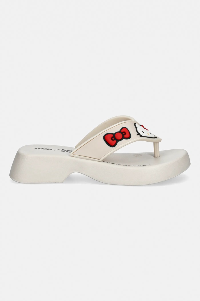 Natikače Melissa MELISSA FLATFORM + HELLO KITTY AND M.37992.BT631 bež SS26
