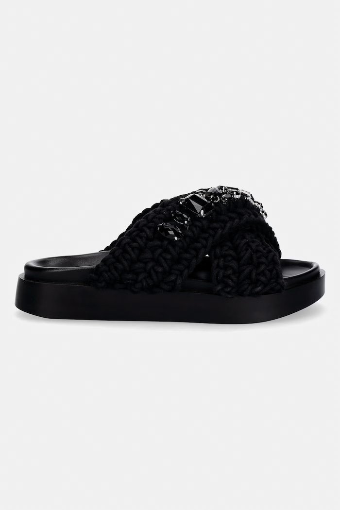 Inuikii Джапанки Женски Woven Stones 1004.003.0073.000 черен SS26