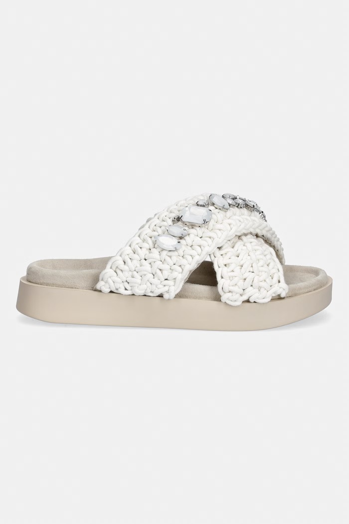 Inuikii Джапанки женски Woven Stones 1004.003.0073.104 бял SS26