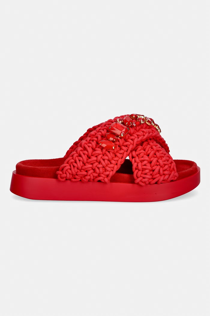 Inuikii Джапанки Женски Woven Stones 1004.003.0073.550 червен SS26