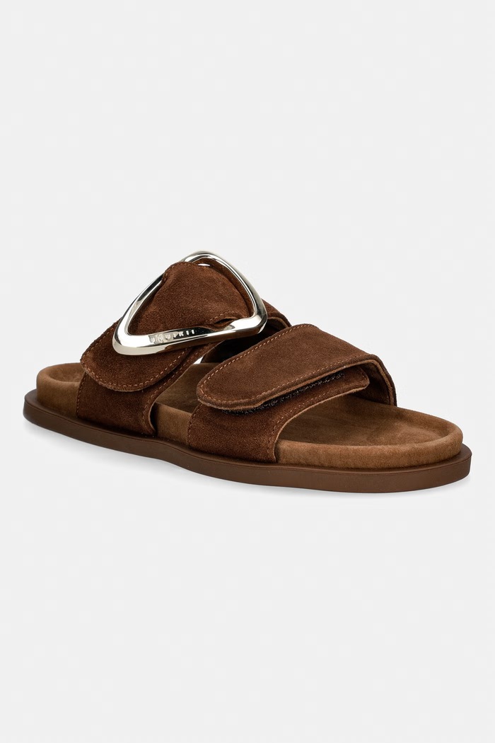 Inuikii šľapky dámske nubukové Dreamer Buckle hnedá 1004.003.0661.150