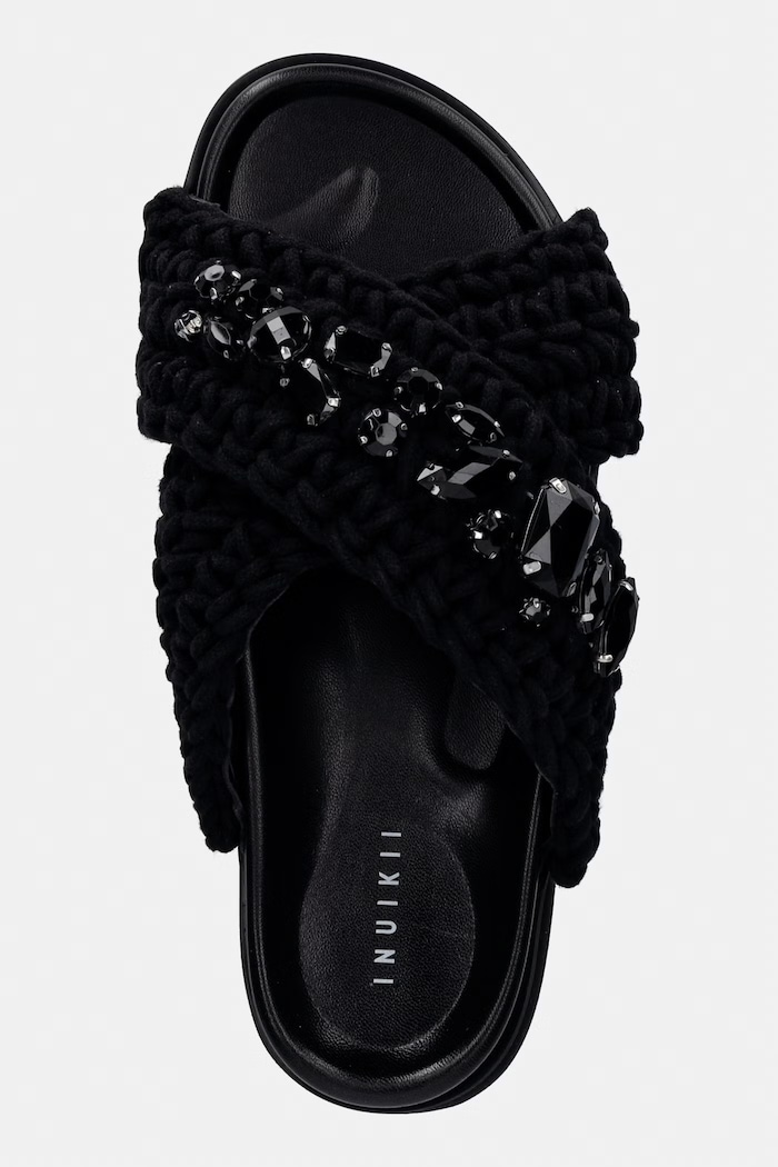 Inuikii Джапанки женски Woven Stones Platform черен 1004.005.0043.000