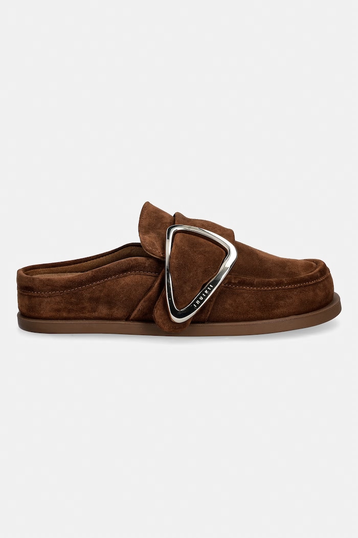 Inuikii Джапанки Мулета Женски Велурени Mule Soft 1014.003.0061.150 кафяв SS26
