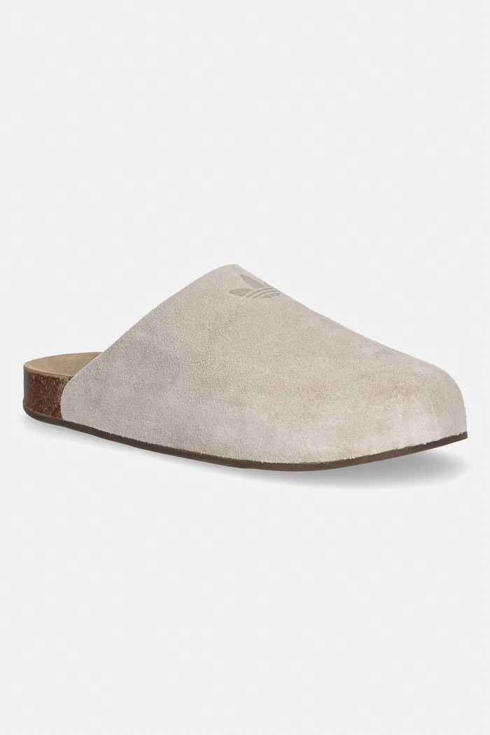 adidas Originals klapki mules damskie zamszowe Adimule beżowy IH6906