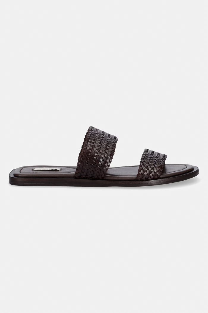 Gant šľapky na plochom podpätku dámske kožené Sunlaz 32561260.G420 hnedá SS26