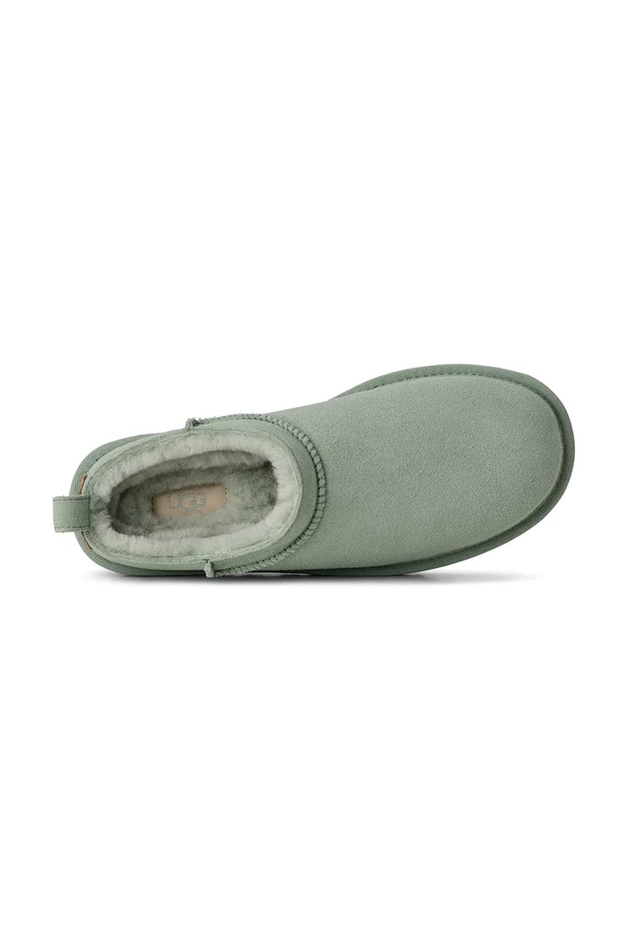 Semišové papuče UGG W Classic Micro 1173891.ART tyrkysová