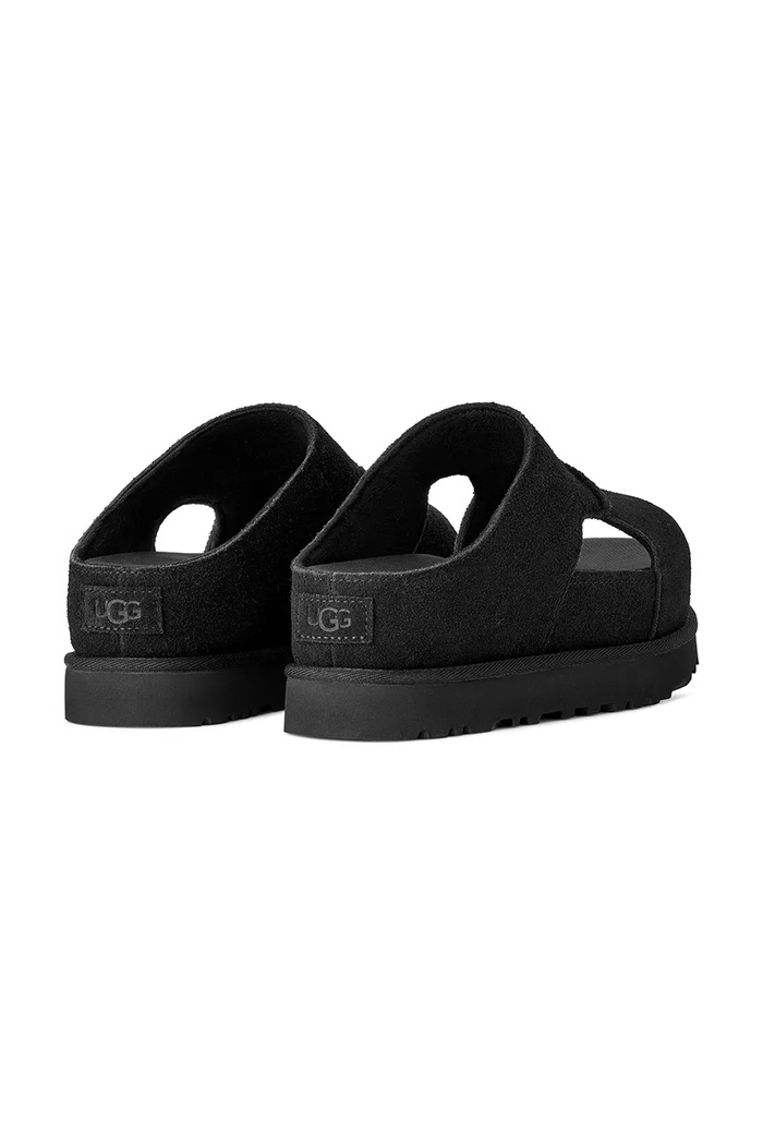 Boty Semišové pantofle UGG W Goldenstar Hi Cutout Slide 1175132.BLK černá