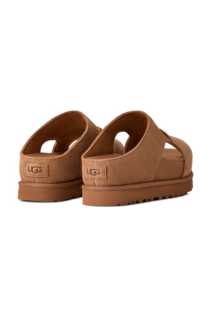 Boty Semišové pantofle UGG W Goldenstar Hi Cutout Slide 1175132.CHE hnědá