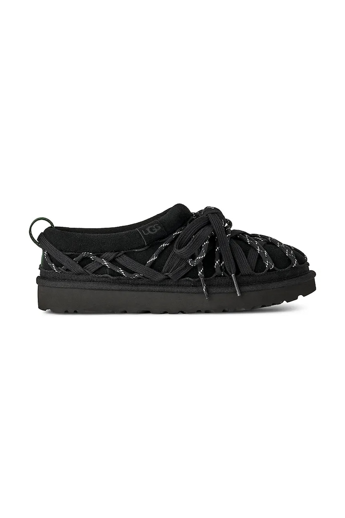 Велурени чехли UGG W Tasman Lace черен 1175190.BLK