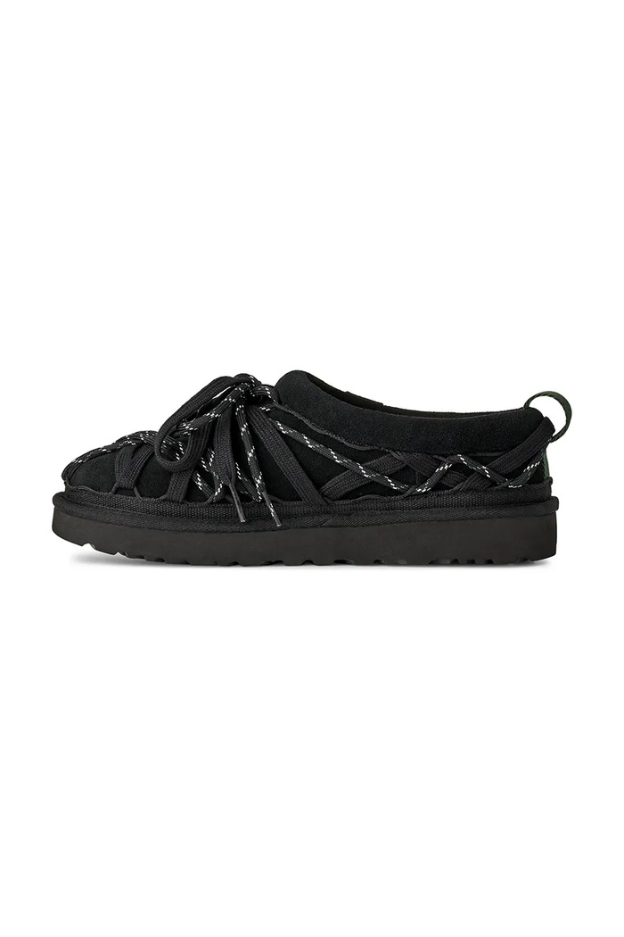 Велурени чехли UGG W Tasman Lace черен 1175190.BLK