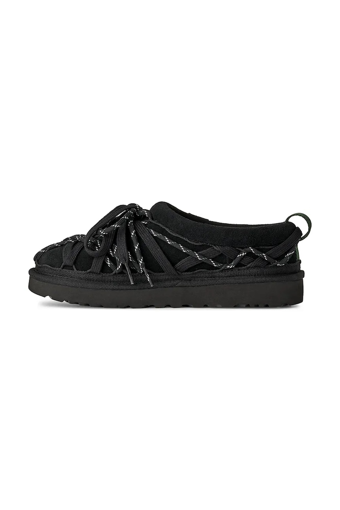 Велурени чехли UGG W Tasman Lace черен 1175190.BLK