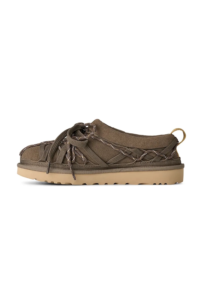 UGG papuci din piele întoarsă W Tasman Lace maro 1175190.DDRG