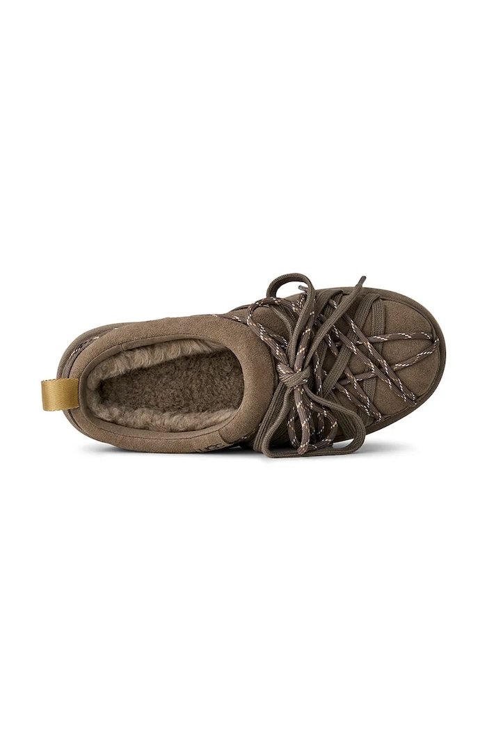 UGG papuci din piele întoarsă W Tasman Lace 1175190.DDRG maro