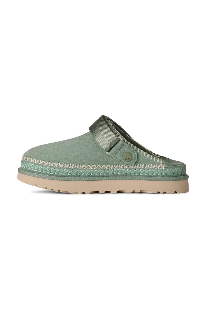 Natikači iz semiša UGG W Goldenstar Meadow Accent Clog turkizna 1177270.ART