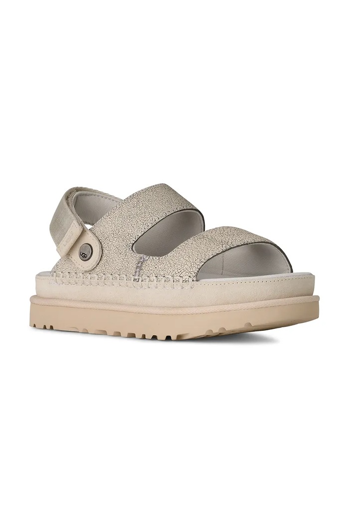 UGG slapi de piele W Goldenstar Crackle Glide 1177852.CRCK bej SS26