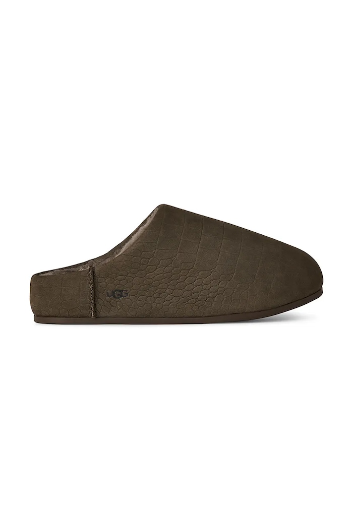 Papuče od nubuka UGG W Elea Embossed Slip-On zelena 1178610.DNSS