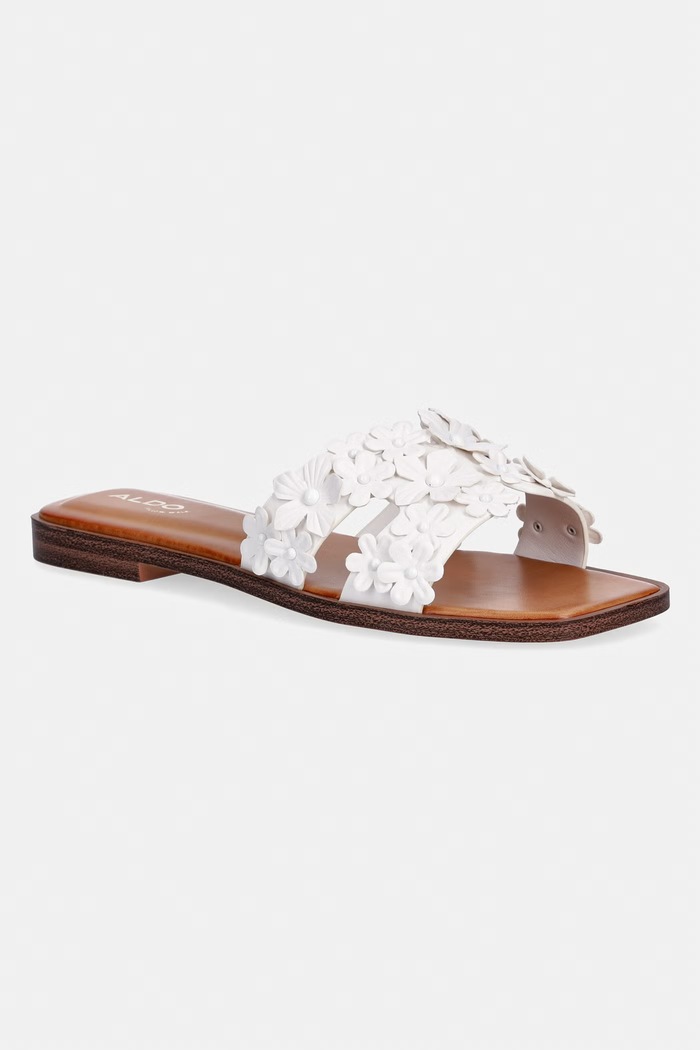Šľapky Aldo ITSANDAL plochý biela 14242800.ITSANDAL