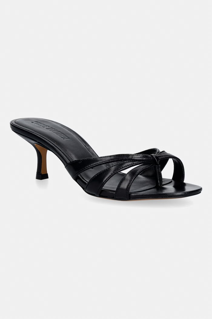 Steve Madden ciabatte slide in pelle Cary pelle fiore nero 11003878.017
