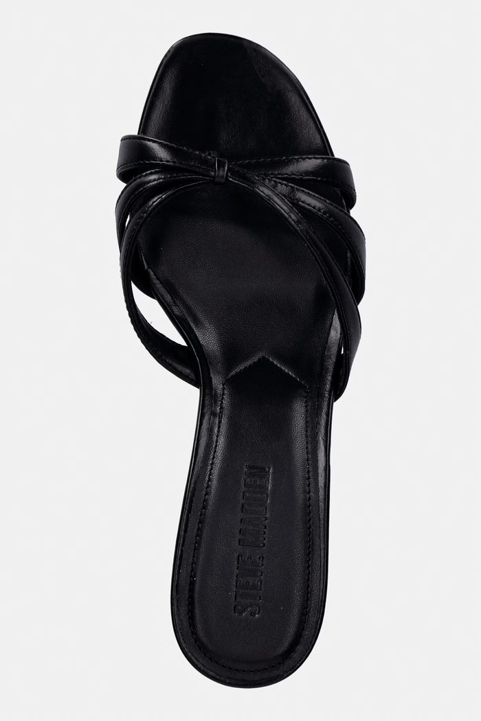 Steve Madden ciabatte slide in pelle Cary nero 11003878.017