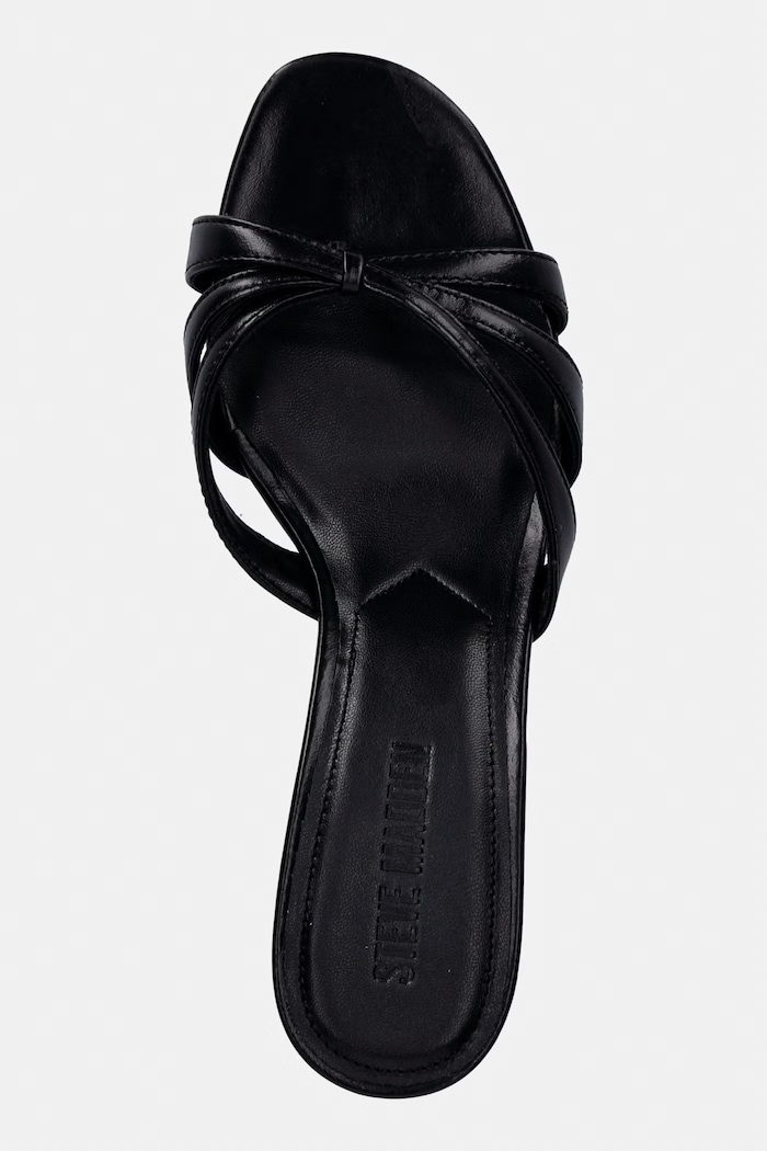 Steve Madden ciabatte slide in pelle Cary nero 11003878.017