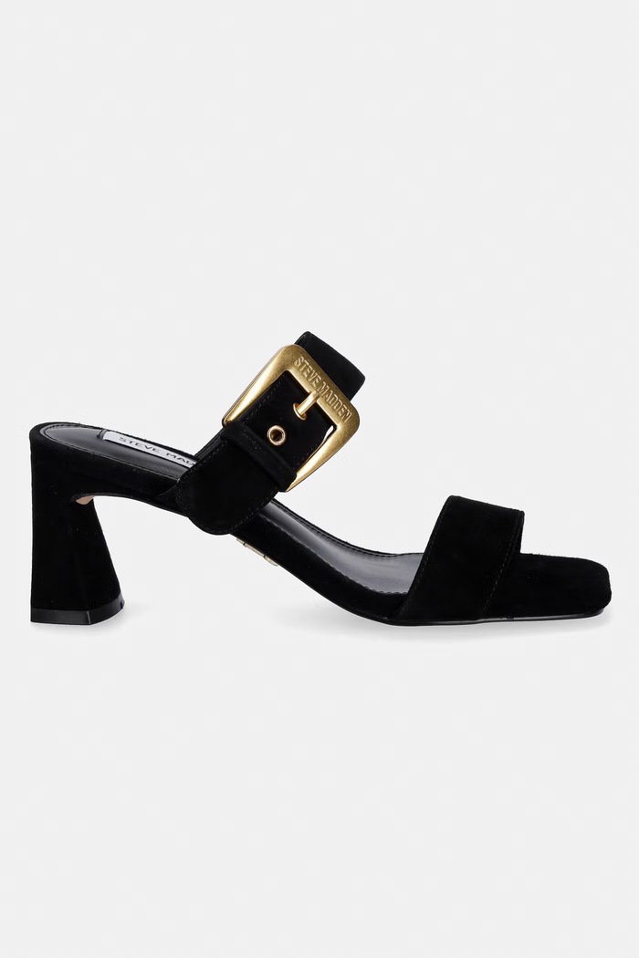Παντόφλες σουέτ Steve Madden Toriann 11005274.015 μαύρο SS26