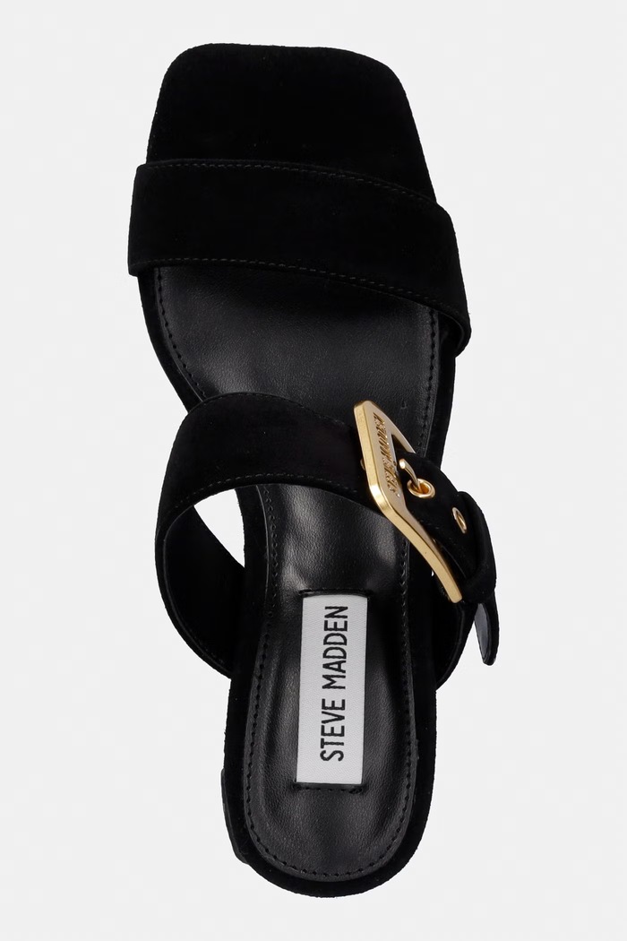 Παντόφλες σουέτ Steve Madden Toriann μαύρο 11005274.015