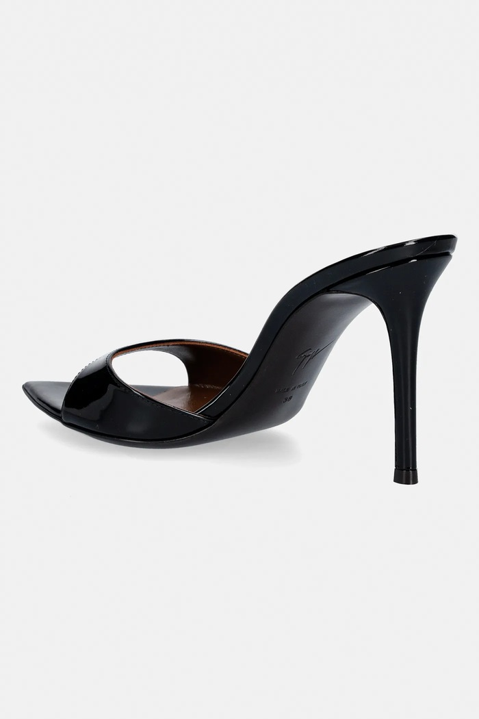 Cipők Giuseppe Zanotti bőr papucs Intrigo I400007.005 fekete