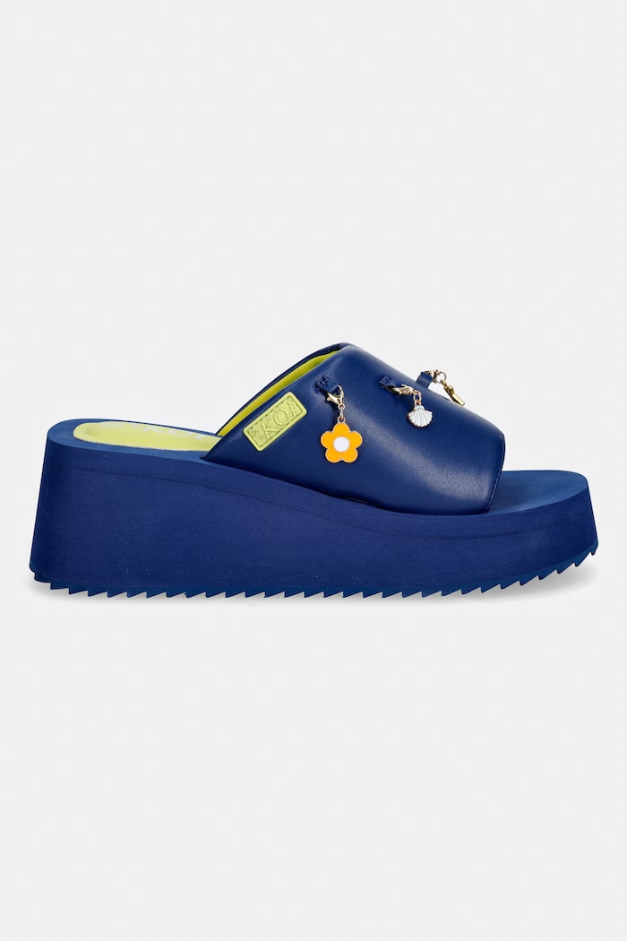 Koi Footwear klapki na koturnie damskie Startstruck Flatform Slip On Sandals Starstruck granatowy SS26