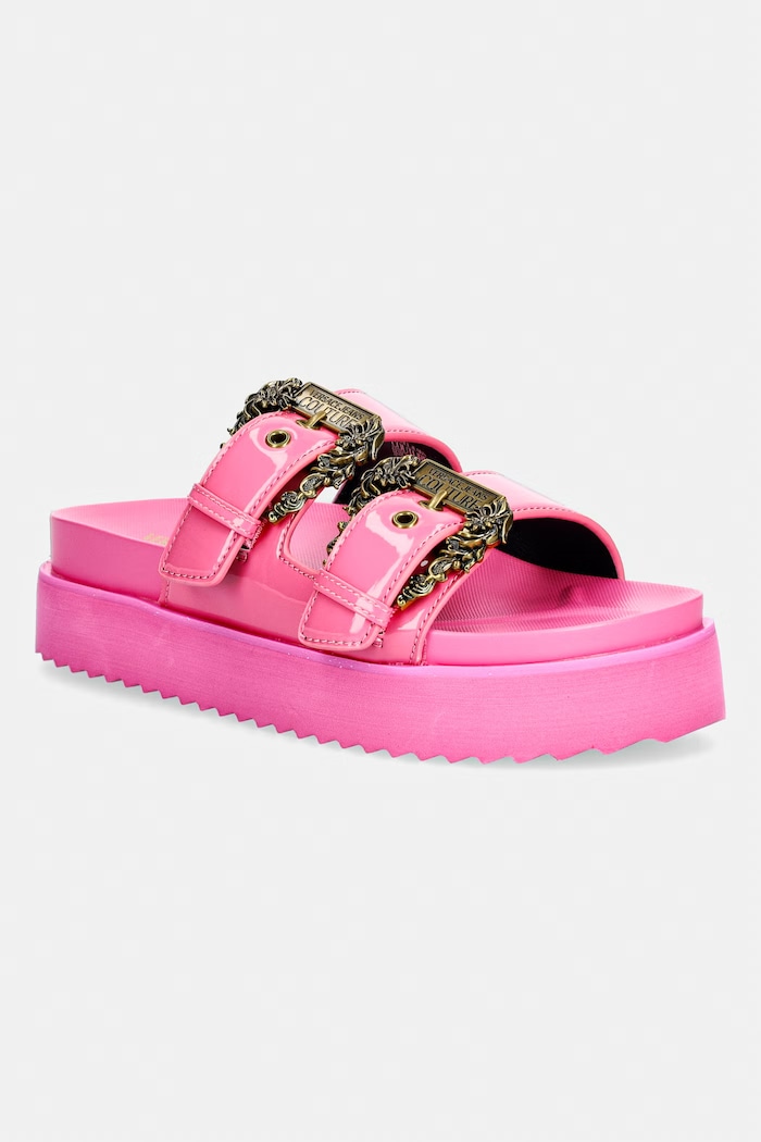 Šľapky Versace Jeans Couture platforma ružová 80VA3SM1.ZS190.499
