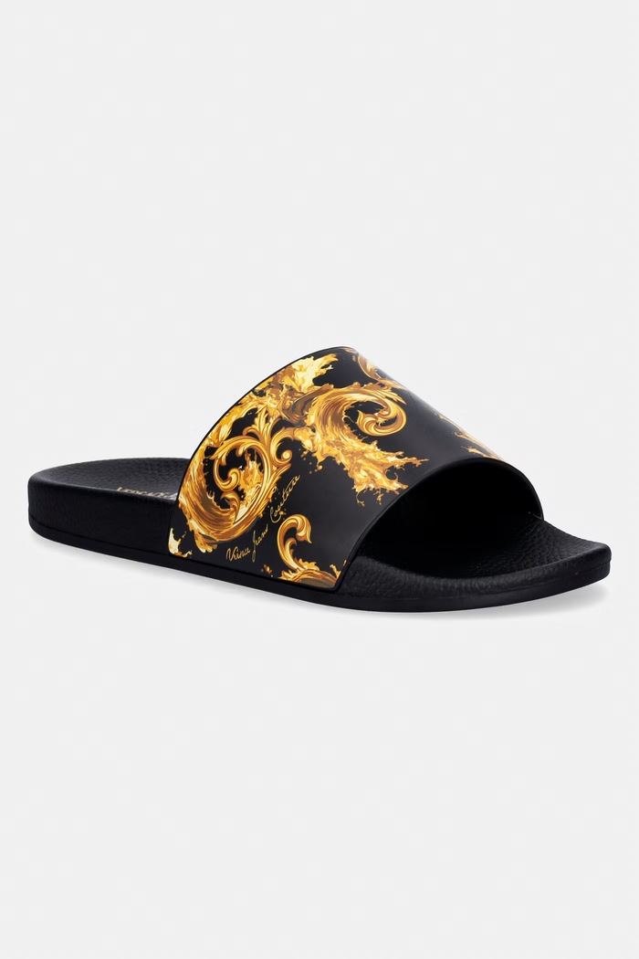 Versace Jeans Couture papuci sintetic negru 80VA3SQ3.ZS365.G89