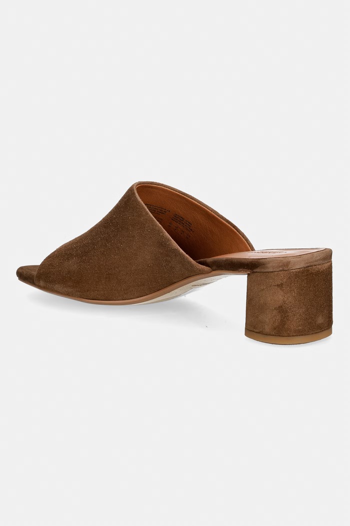 Obuv Vagabond Shoemakers šľapky na podpätku dámske semišové PIPER 5921.240.89 hnedá
