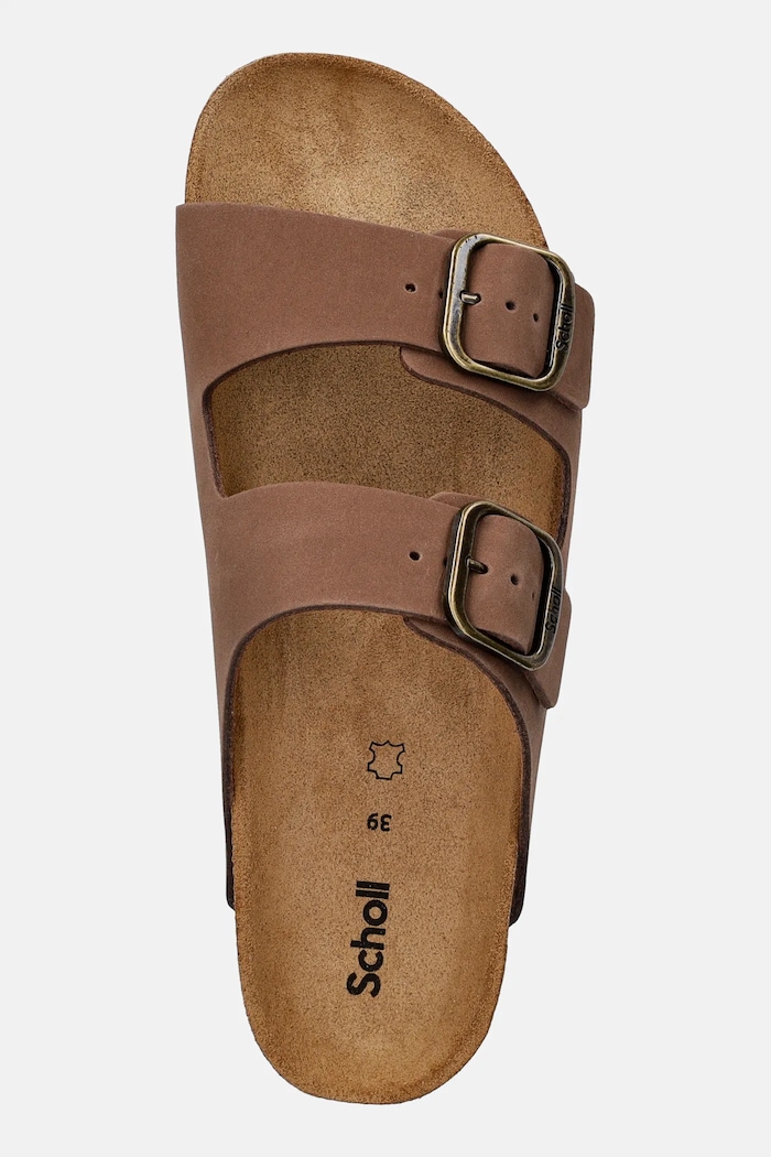 Scholl nubuk papucs JOSEPHINE barna F321741035