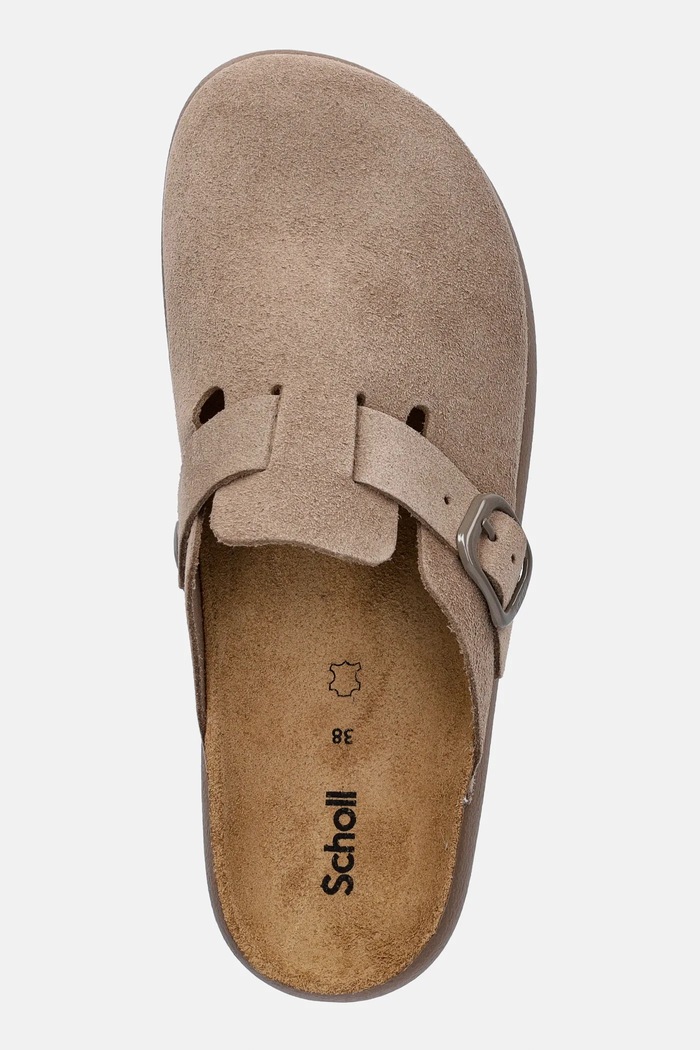 Scholl papucs velúrból FAE bézs F322572361