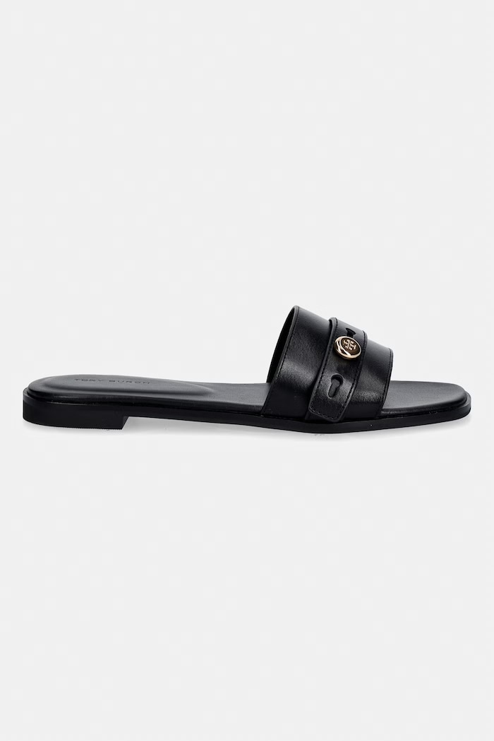 Tory Burch ciabatte slide in pelle Romy Slide 181993.006 nero SS26