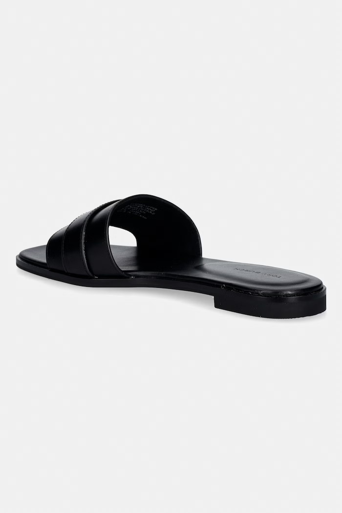 Scarpe Tory Burch ciabatte slide in pelle Romy Slide 181993.006 nero